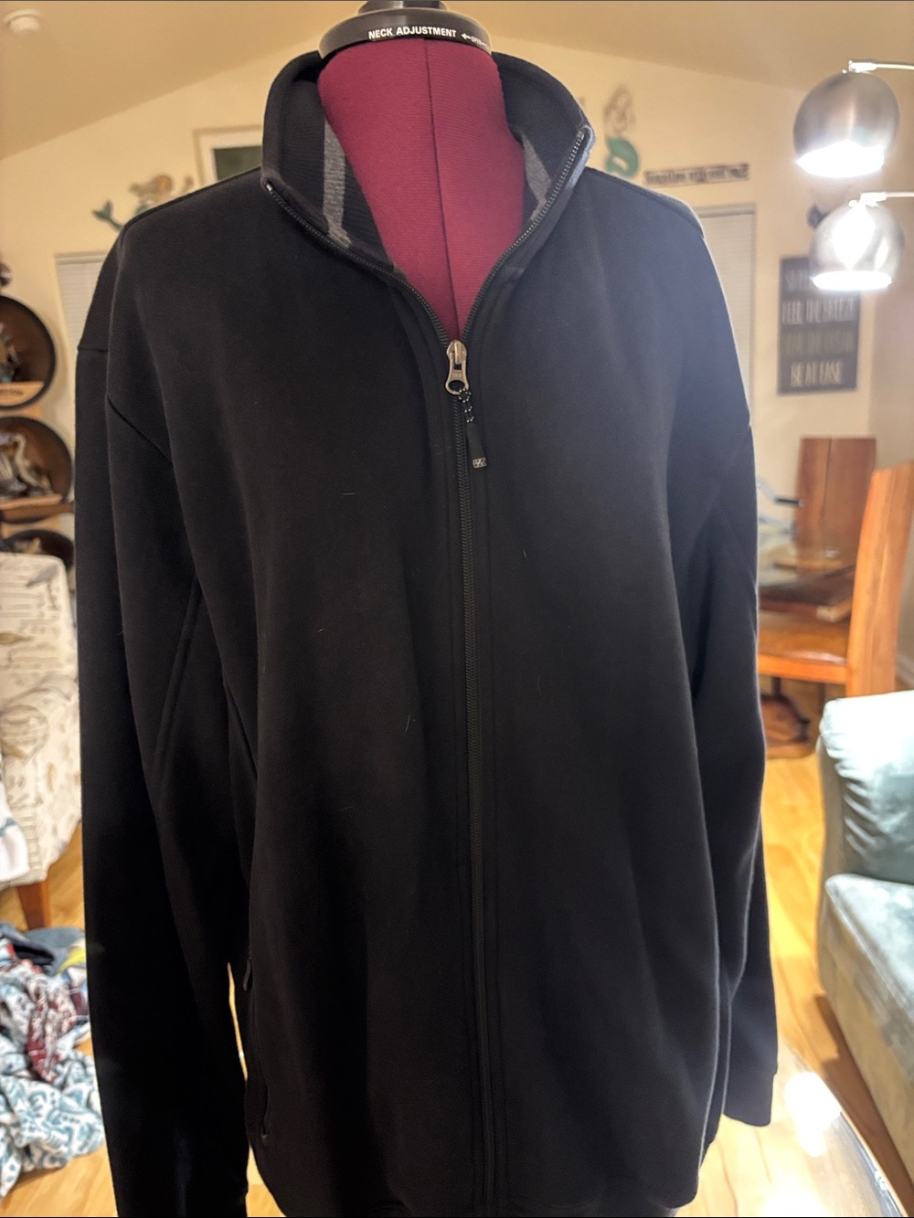 Cutter & Buck Men's Black Full-Zip Sweater Jacket